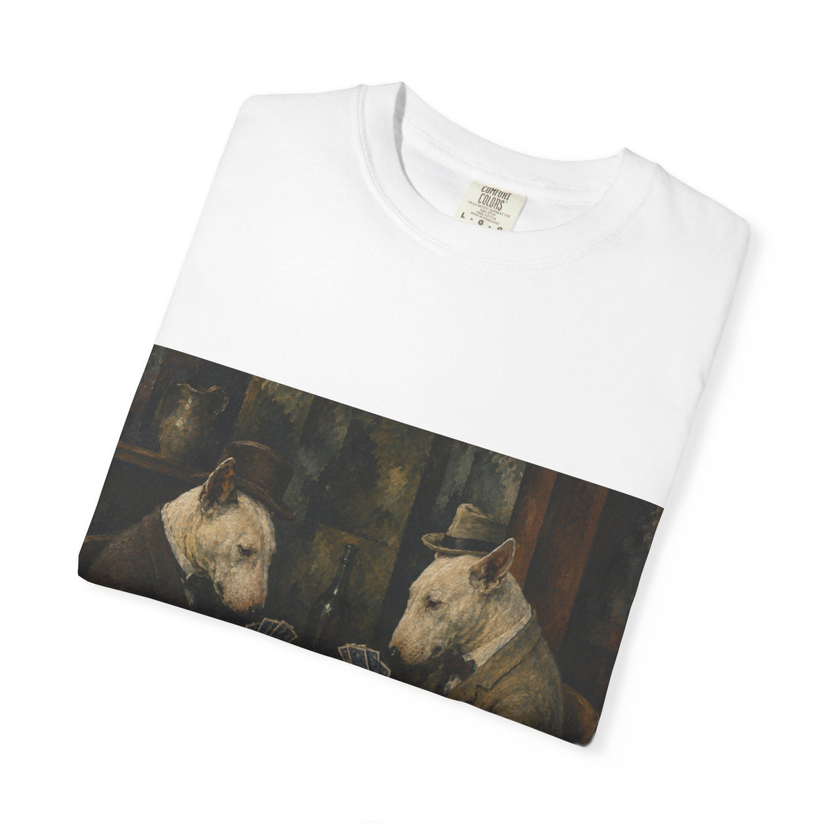 Bull Terrier The Card Players — after Paul Cezanne, c.1895 | Garment-Dyed Tee