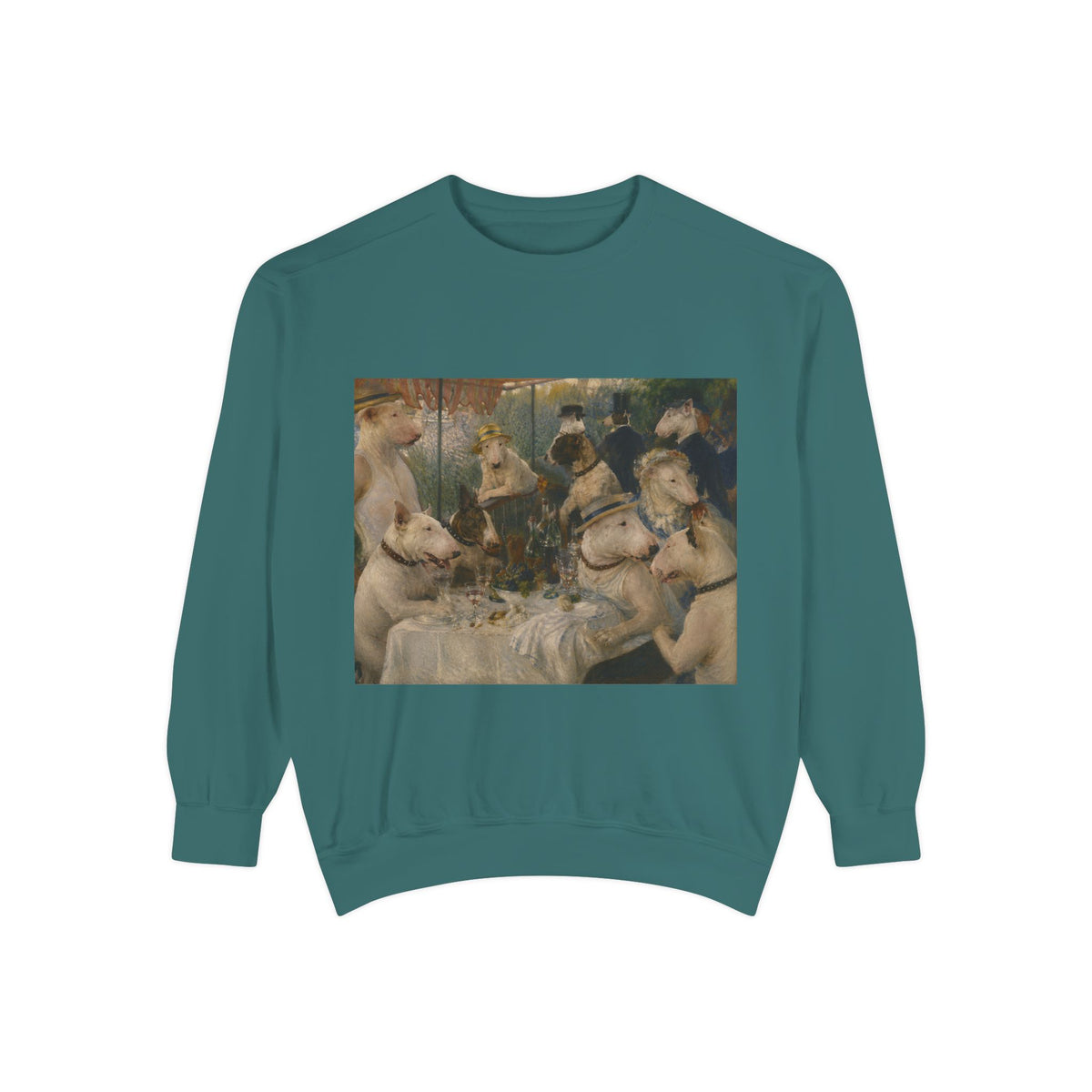 Bull Terrier Luncheon of the Boating Party — after Pierre-Auguste Renoir, 1881 | Crewneck