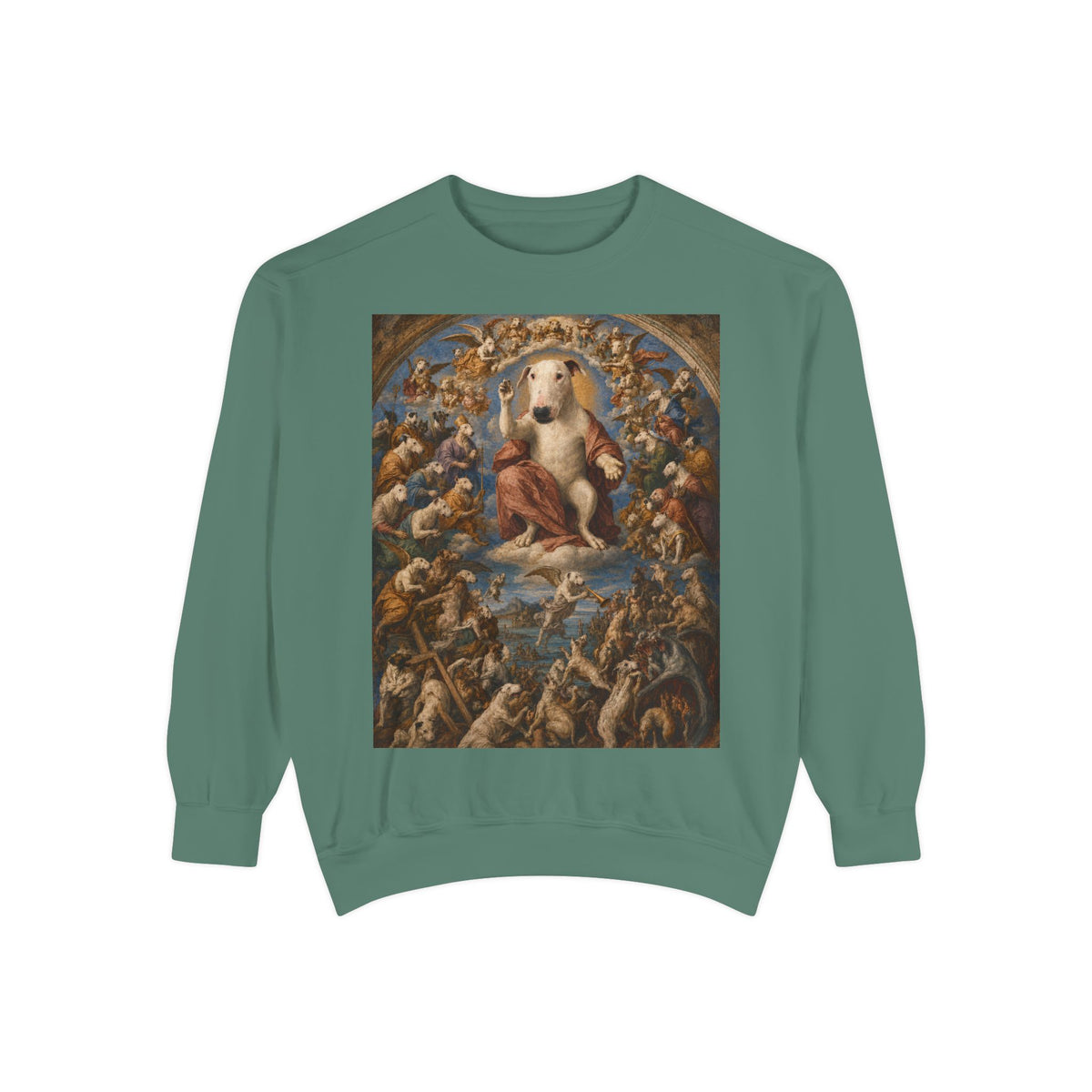 Bull Terrier The Last Judgement — after Michelangelo, 1541 | Crewneck
