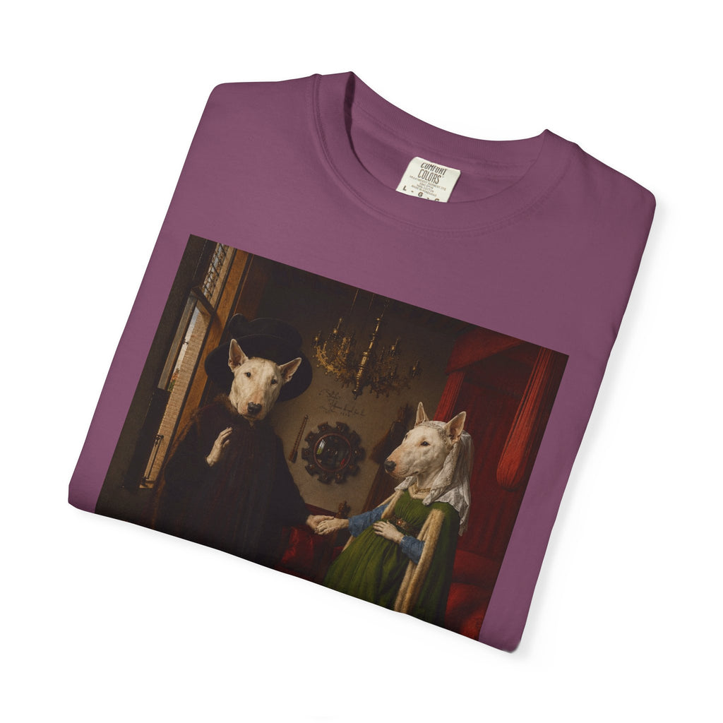 Bull Terrier The Arnolfini Portrait — after Jan van Eyck, 1434 | Garment-Dyed Tee