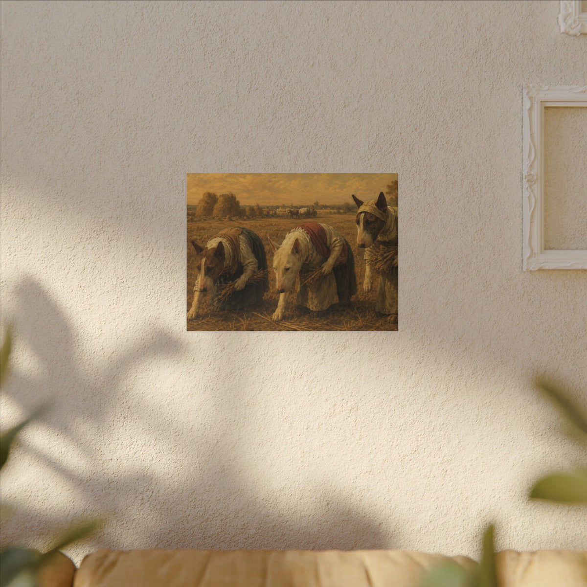 Bull Terrier The Gleaners — after Jean-Francois Millet, 1857 | Canvas