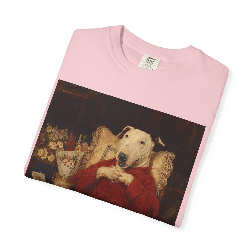 Bull Terrier A Happy Birthday — after Antonio Casanova y Estorach, c.1890 | Garment-Dyed Tee