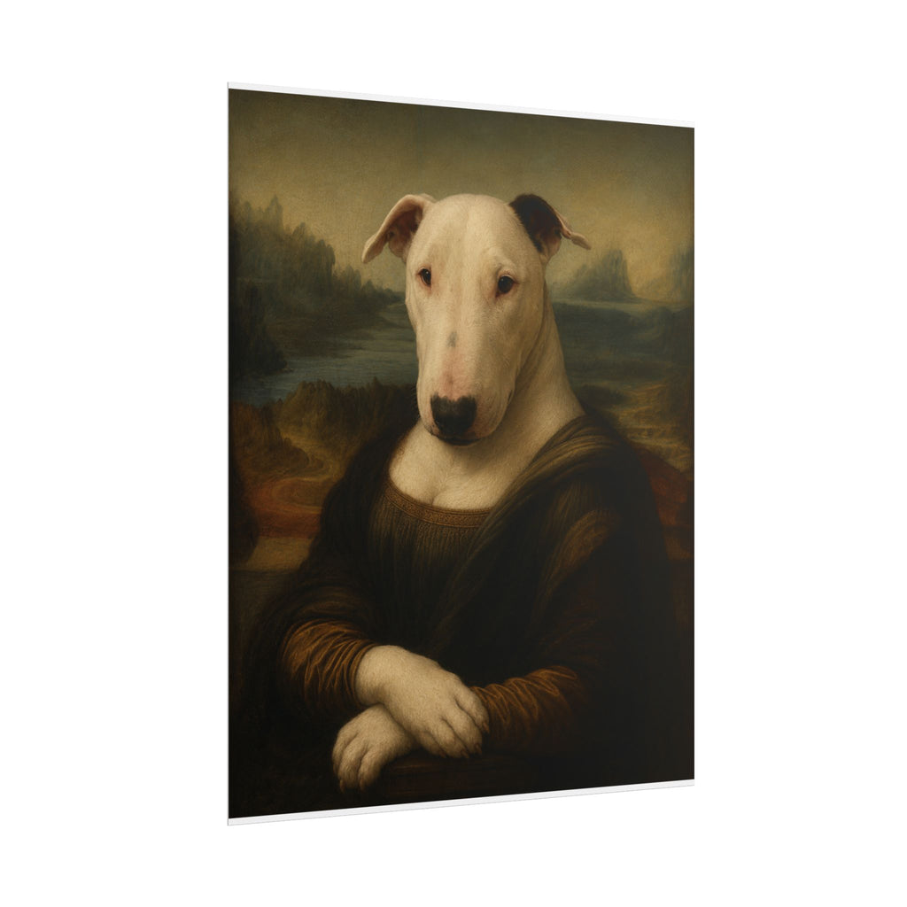 Bull Terrier Mona Lisa — after Leonardo da Vinci, c.1503 | Poster