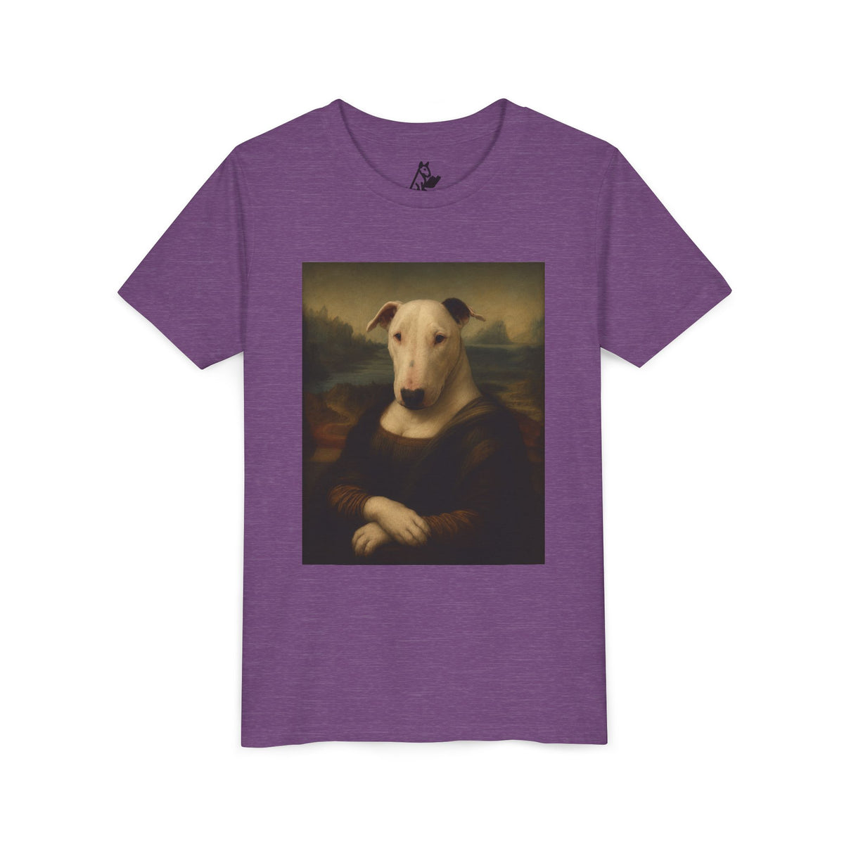 Bull Terrier Mona Lisa — after Leonardo da Vinci, c.1503 | Youth Tee