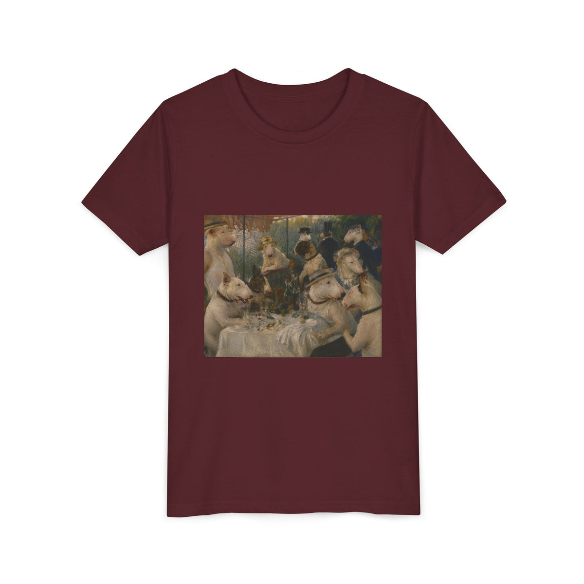 Bull Terrier Luncheon of the Boating Party — after Pierre-Auguste Renoir, 1881 | Youth Tee