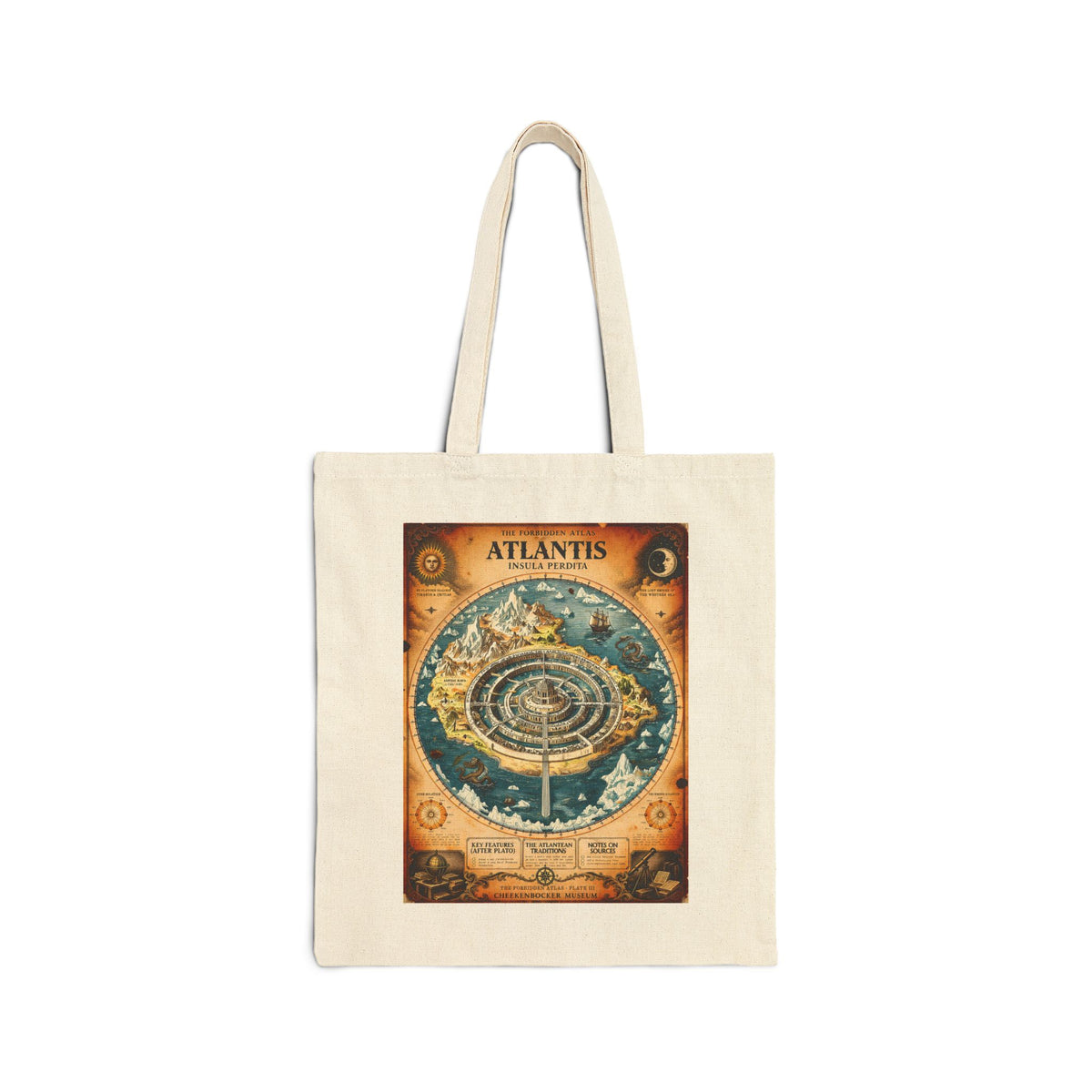 Atlantis, The Forbidden Atlas Plate III | Canvas Tote