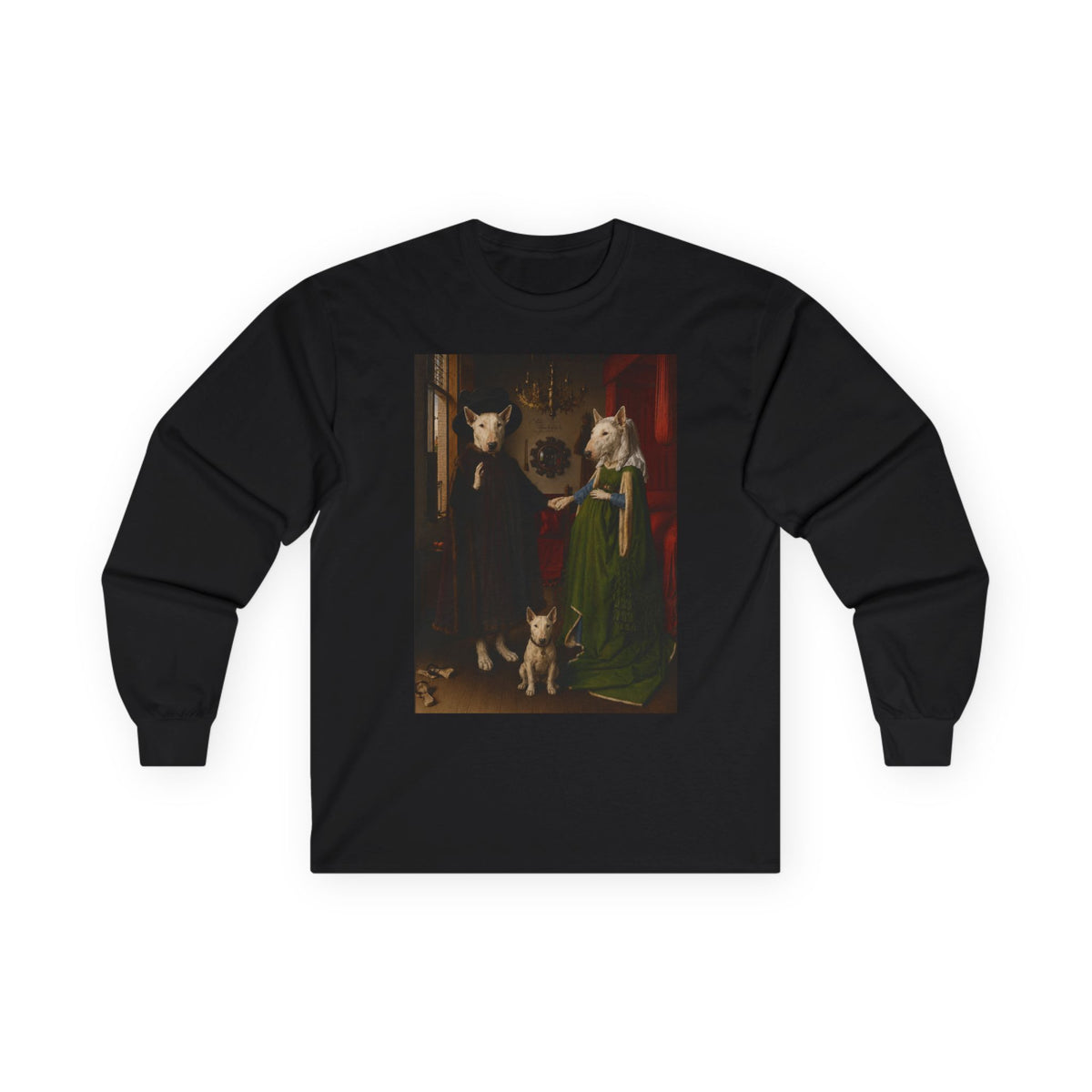 Bull Terrier The Arnolfini Portrait — after Jan van Eyck, 1434 | Long Sleeve