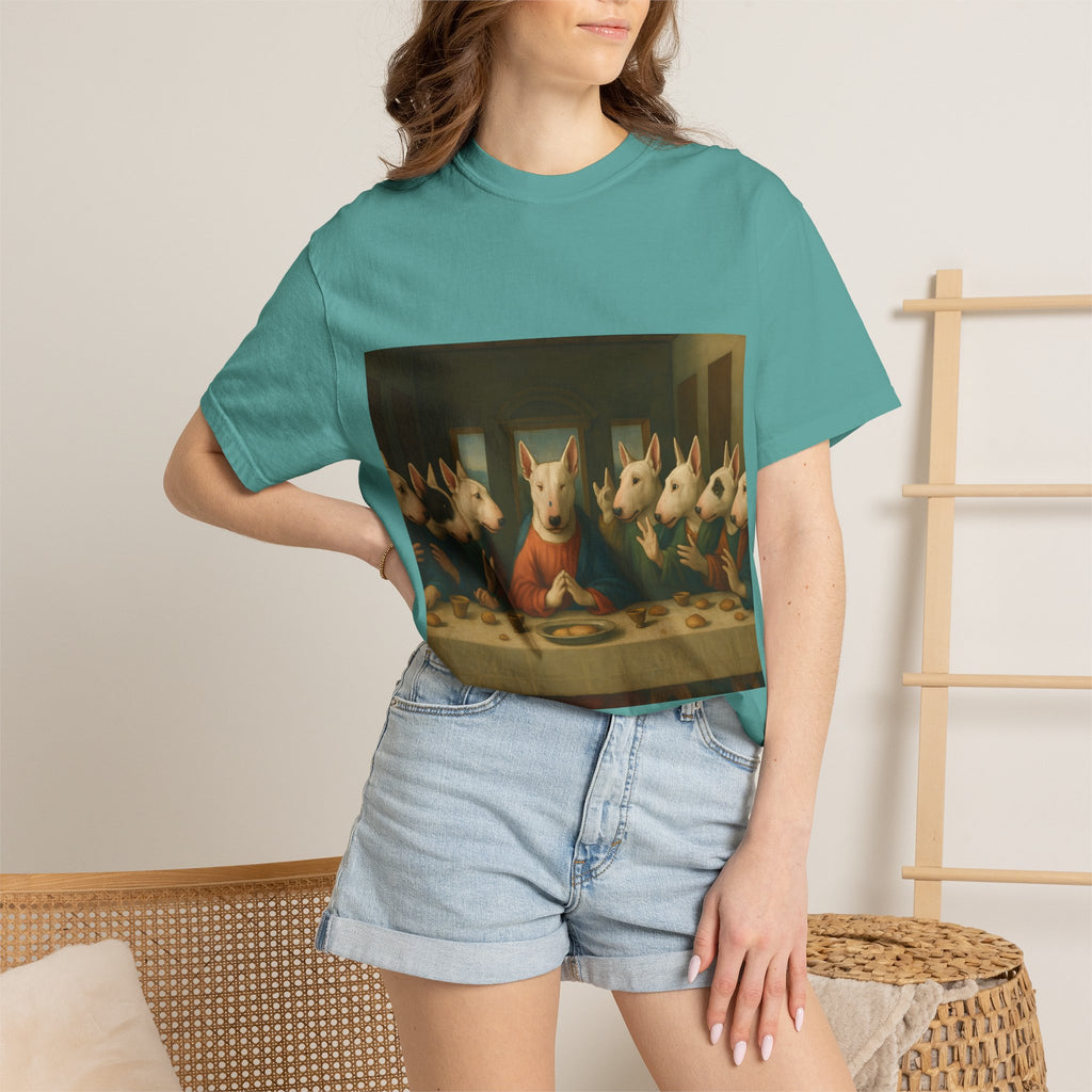 Bull Terrier The Last Supper — after Leonardo da Vinci, 1498 | Garment-Dyed Tee