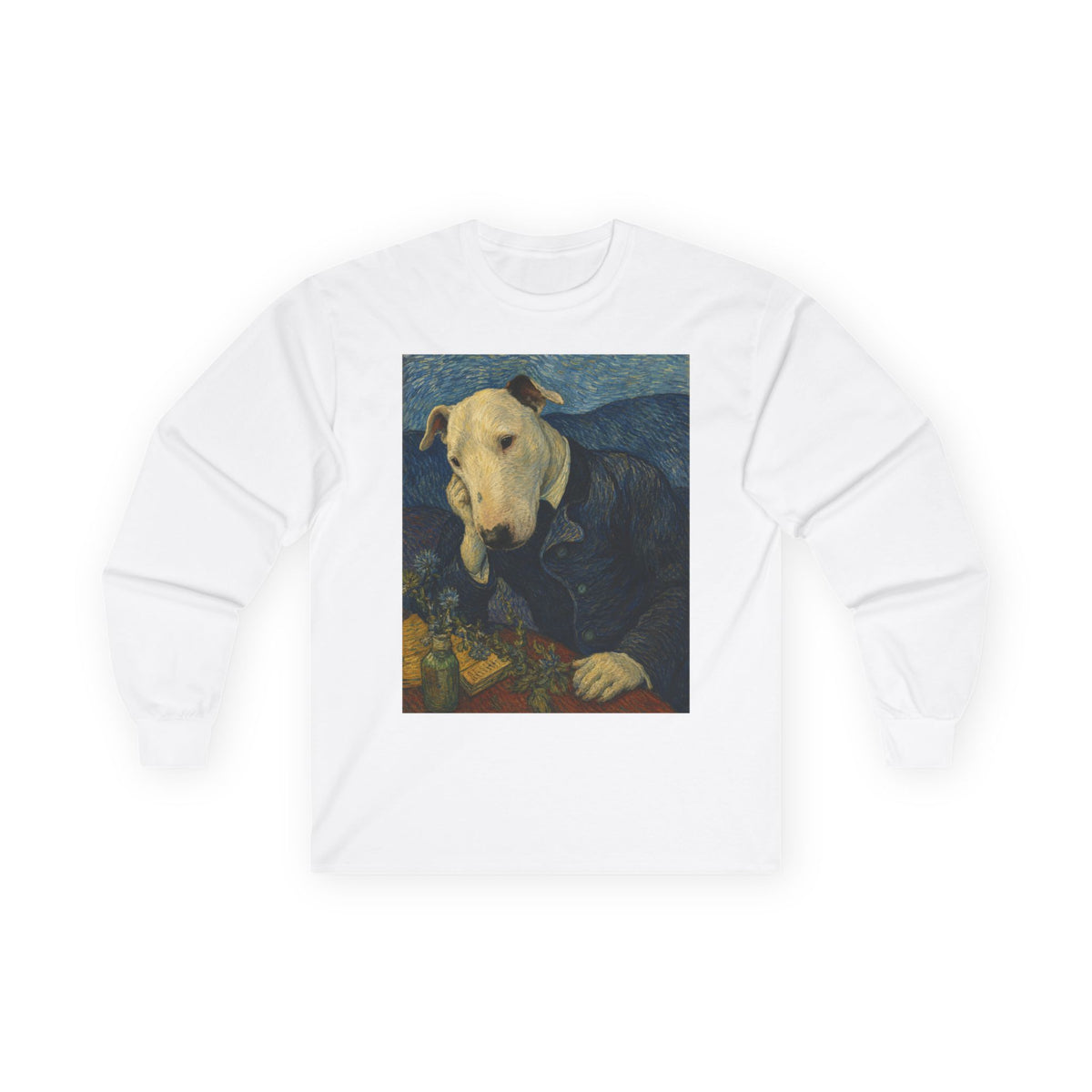 Bull Terrier Portrait Of Doctor Gachet — after Vincent van Gogh, 1890 | Long Sleeve