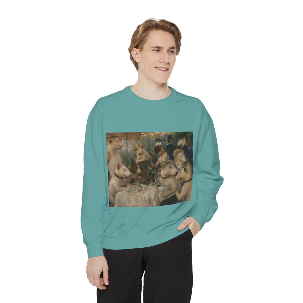 Bull Terrier Luncheon of the Boating Party — after Pierre-Auguste Renoir, 1881 | Crewneck