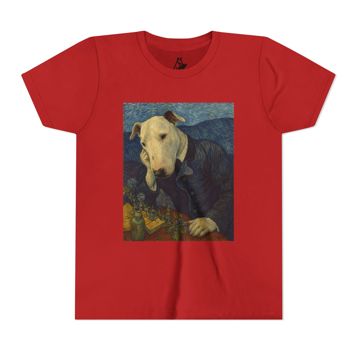 Bull Terrier Portrait of Doctor Gachet — after Vincent van Gogh, 1890 | Youth Tee