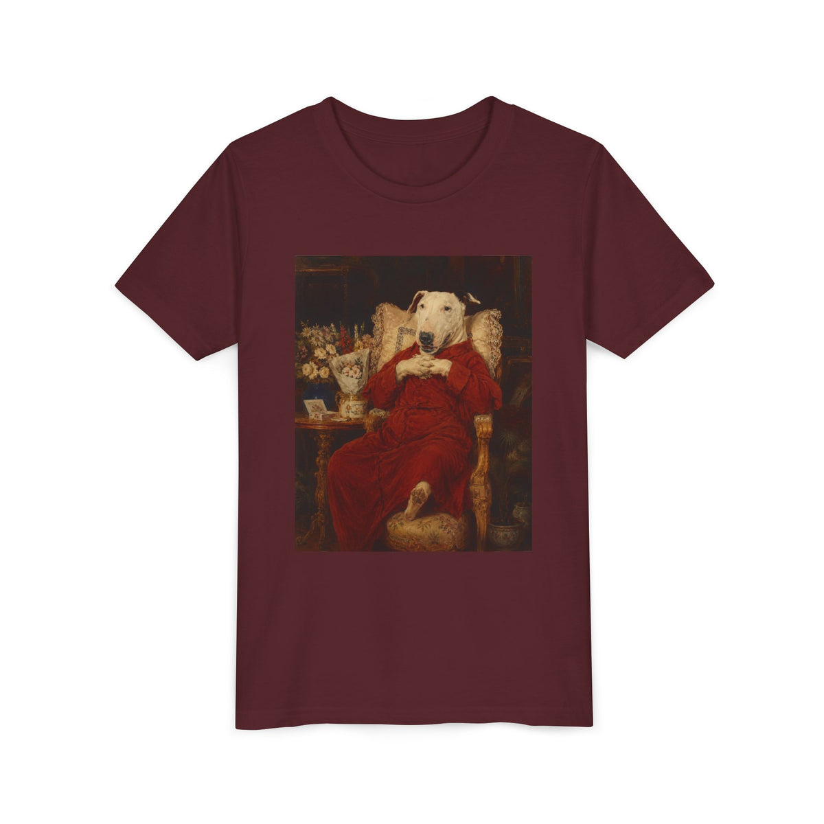 Bull Terrier A Happy Birthday — after Antonio Casanova y Estorach, c.1890 | Youth Tee