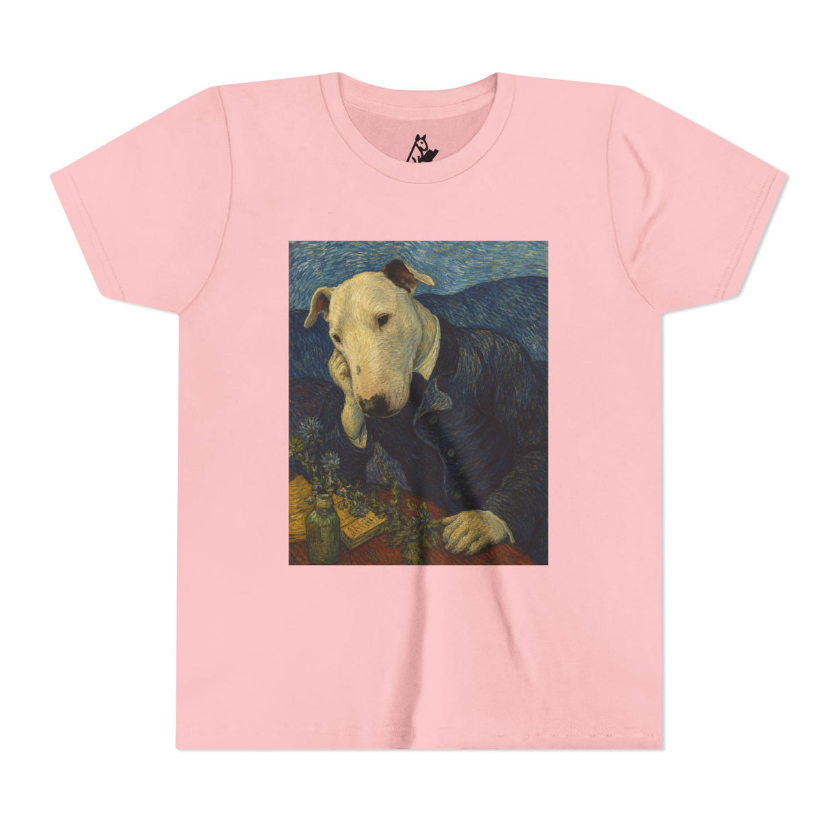 Bull Terrier Portrait of Doctor Gachet — after Vincent van Gogh, 1890 | Youth Tee