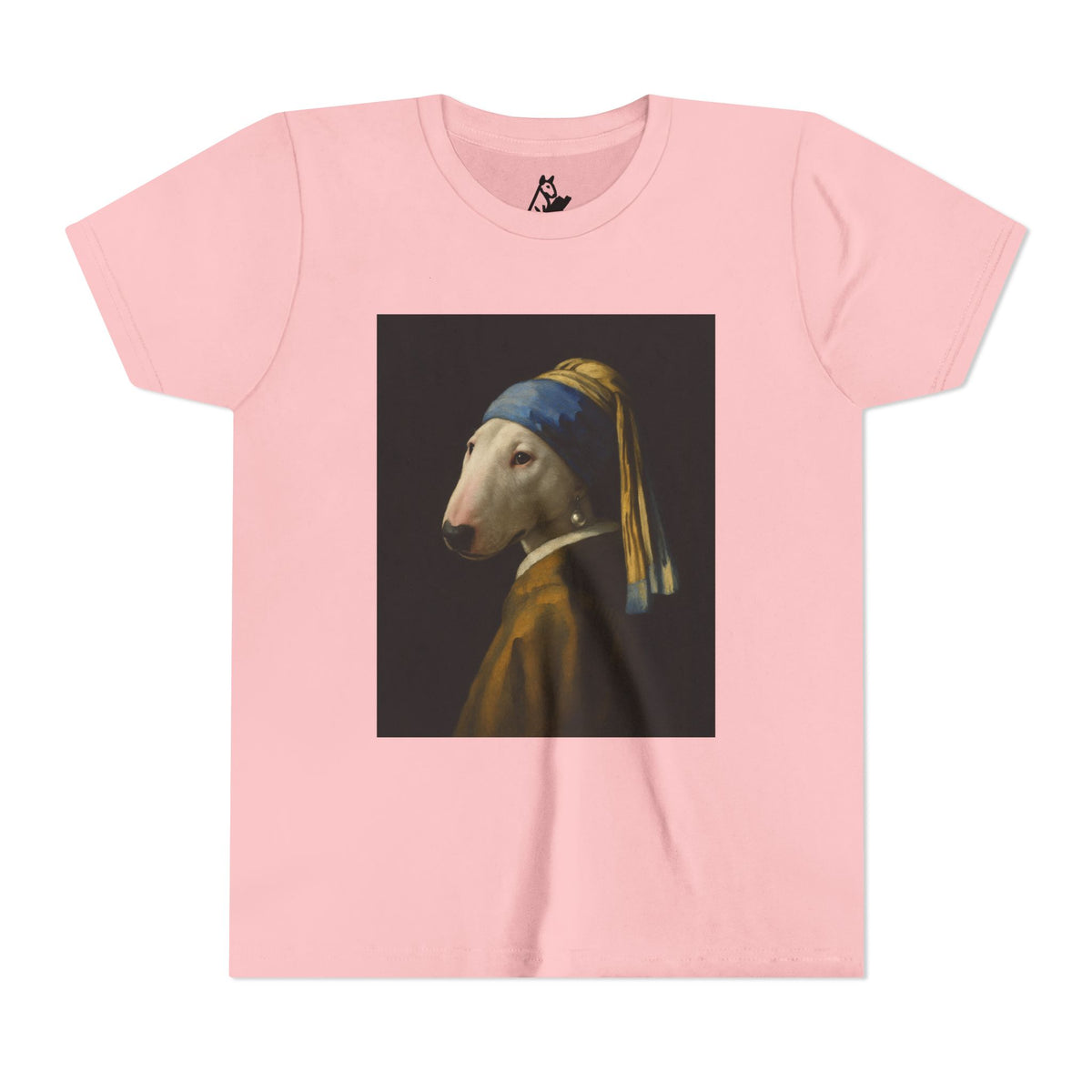 Bull Terrier Girl with a Pearl Earring — after Johannes Vermeer, c.1665 | Youth Tee