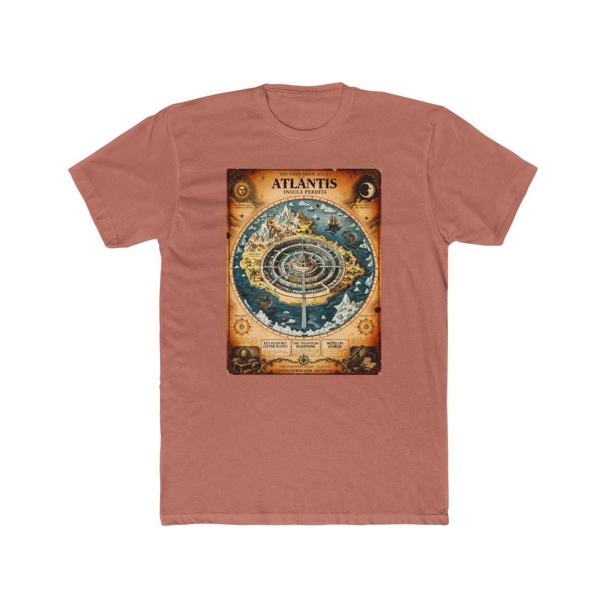 Atlantis, The Forbidden Atlas Plate III | Unisex Cotton Crew Tee
