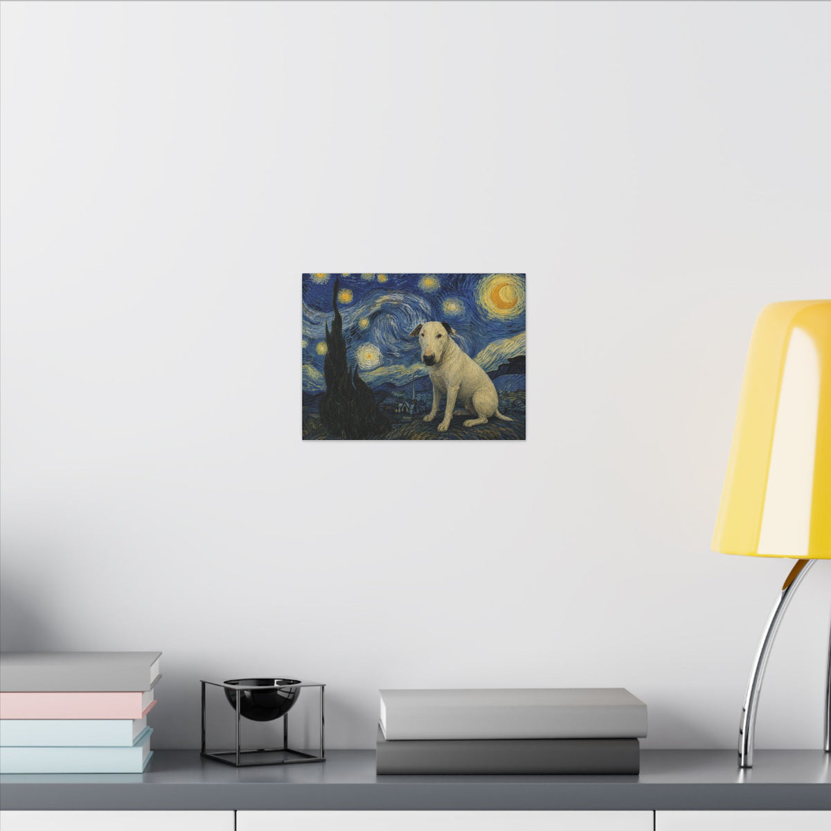 Bull Terrier The Starry Night — after Vincent van Gogh, 1889 | Canvas