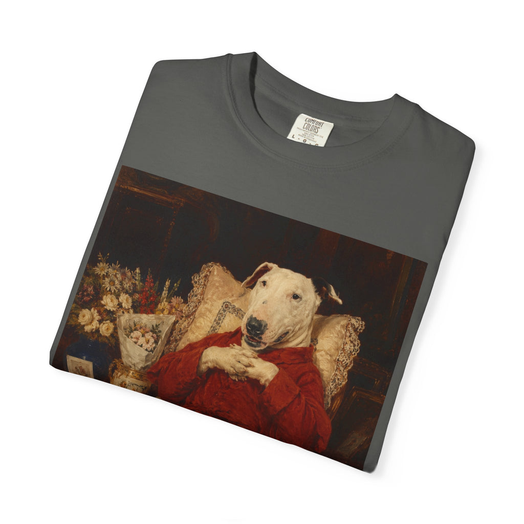 Bull Terrier A Happy Birthday — after Antonio Casanova y Estorach, c.1890 | Garment-Dyed Tee
