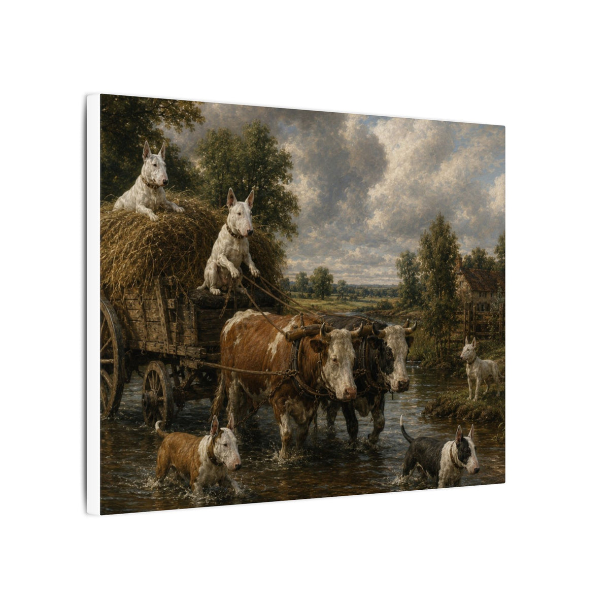 Bull Terrier The Hay Wain — after John Constable, 1821 | Canvas