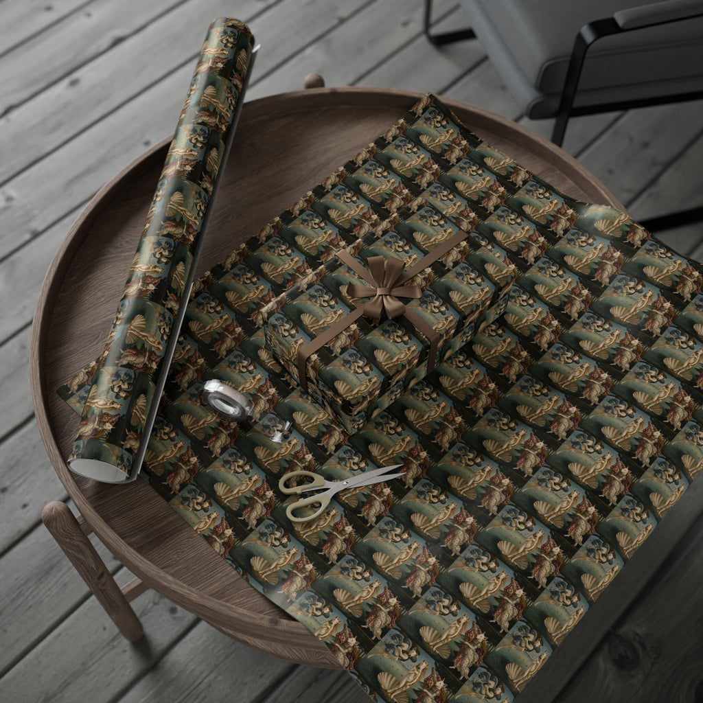 Bull Terrier The Birth of Venus — after Sandro Botticelli, c.1485 | Wrapping Paper