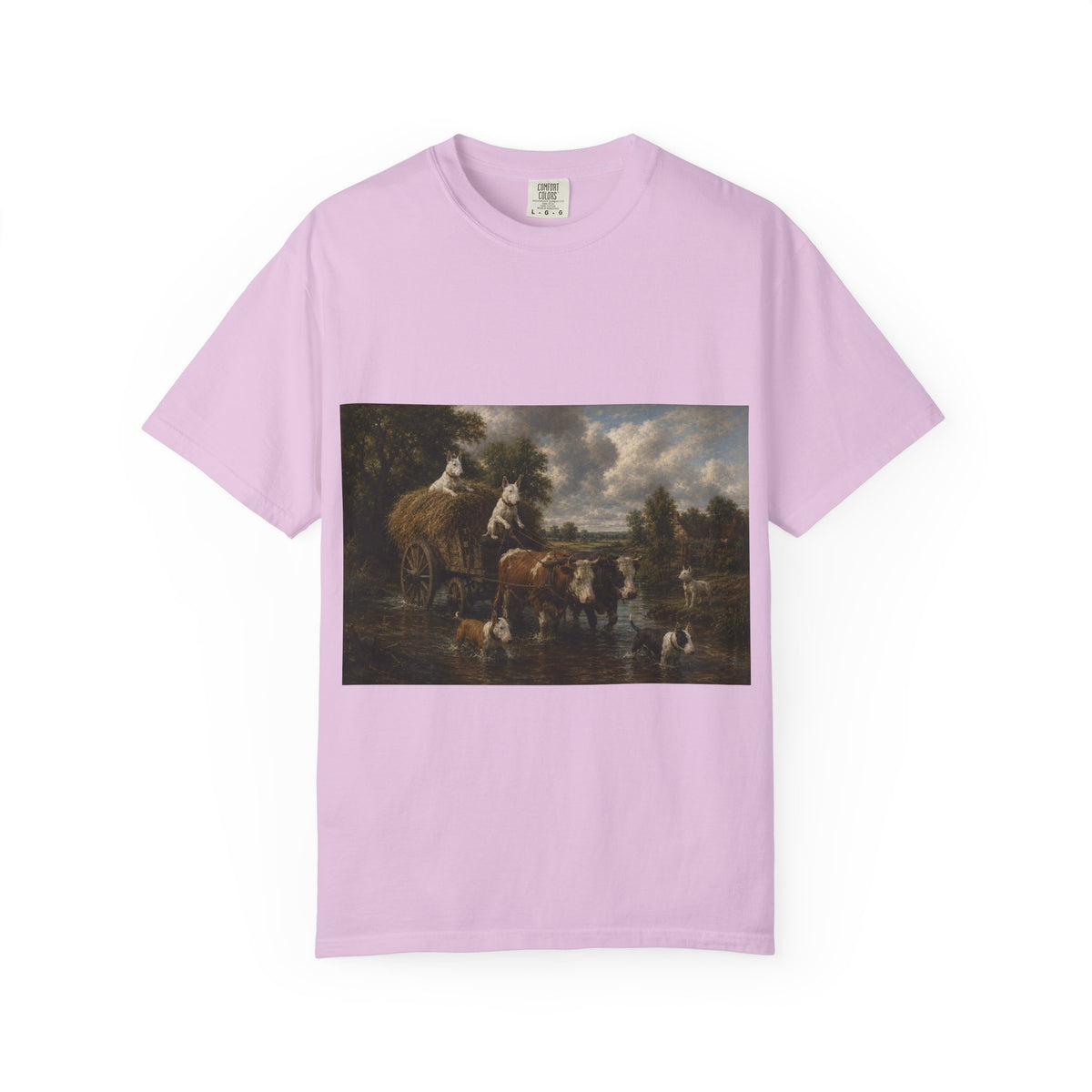 Bull Terrier The Hay Wain — after John Constable, 1821 | Garment-Dyed Tee