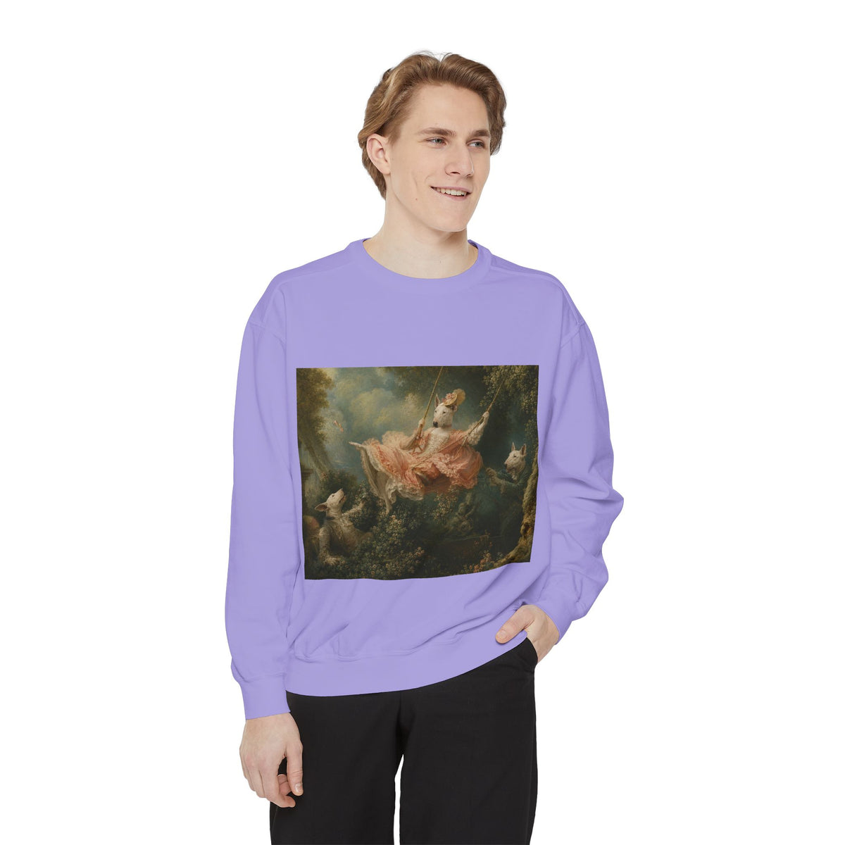 Bull Terrier The Swing — after Jean-Honore Fragonard, 1767 | Crewneck