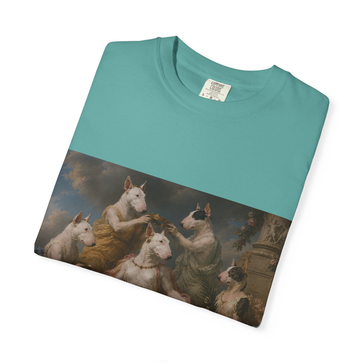 Bull Terrier Themire Crowned by the Graces — after the Sevres Manufactory, 1777 | Garment-Dyed Tee