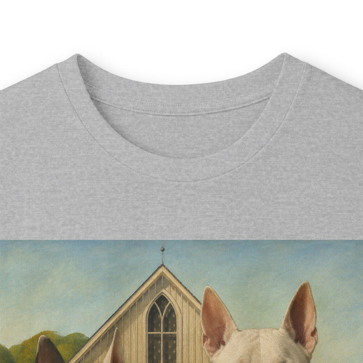Bull Terrier American Gothic — after Grant Wood, 1930 | Long Sleeve