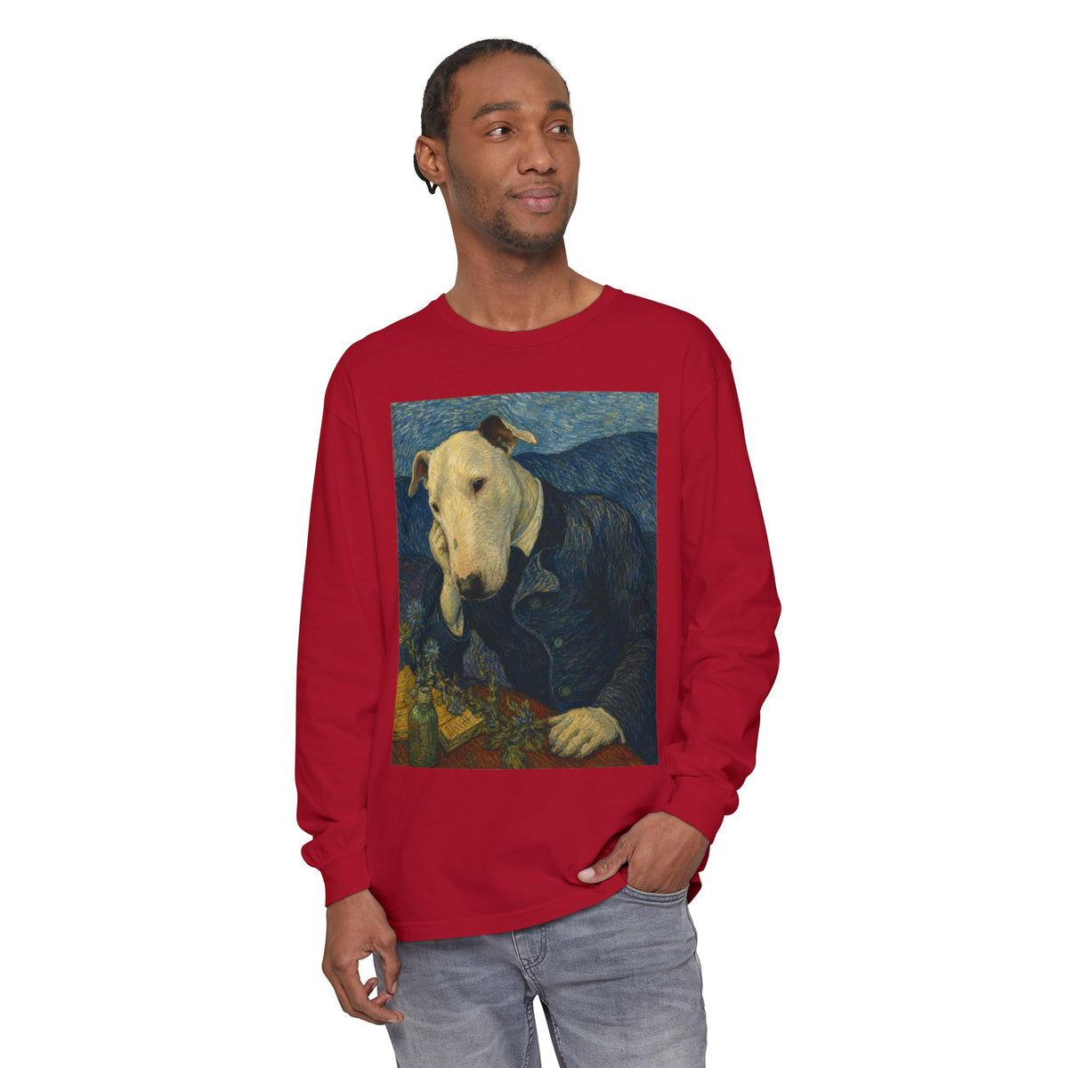 Bull Terrier Portrait of Doctor Gachet — after Vincent van Gogh, 1890 | Long Sleeve