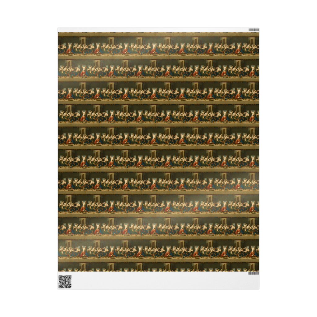 Bull Terrier The Last Supper — after Leonardo da Vinci, 1498 | Wrapping Paper