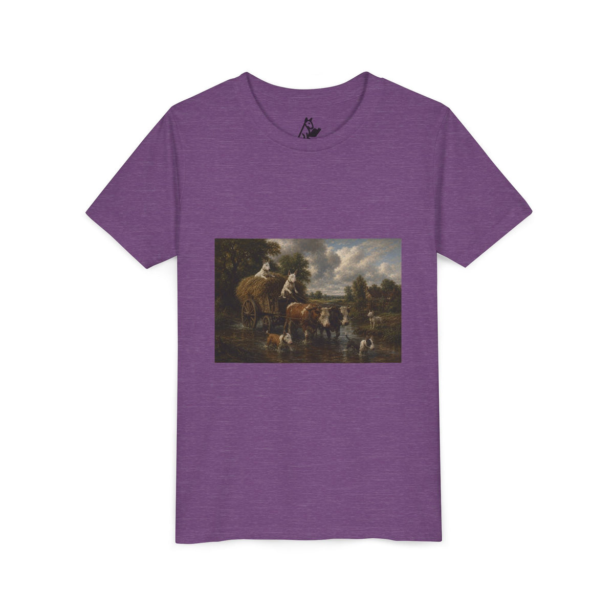 Bull Terrier The Hay Wain — after John Constable, 1821 | Youth Tee