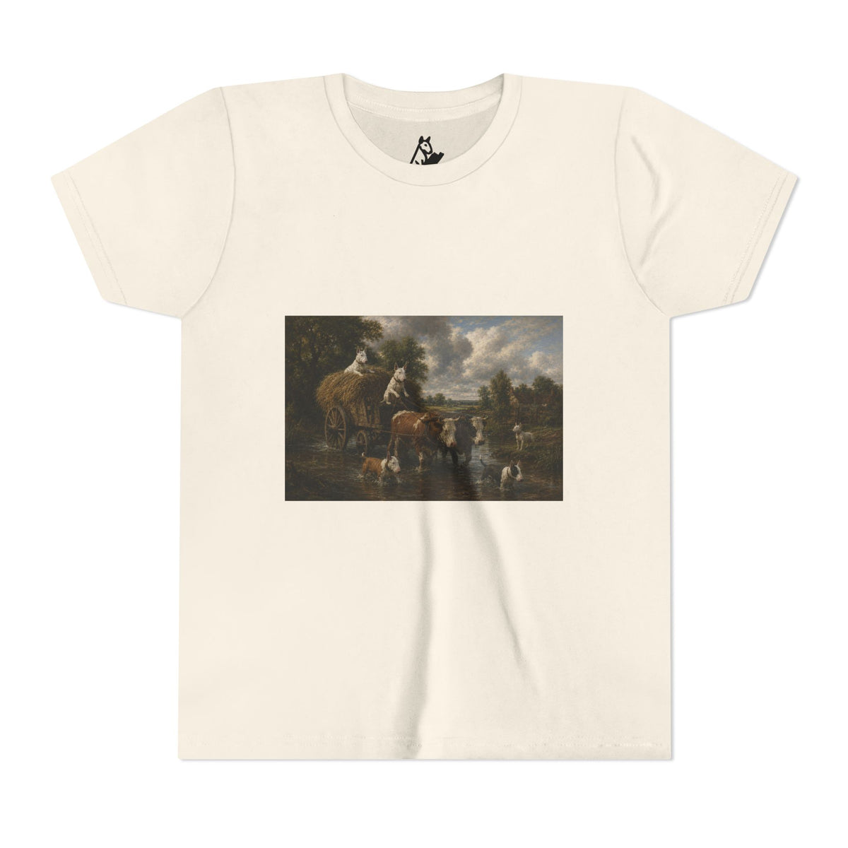 Bull Terrier The Hay Wain — after John Constable, 1821 | Youth Tee