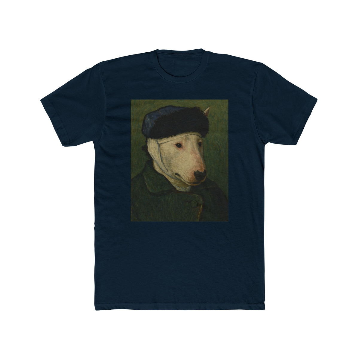 Bull Terrier Self Portrait Bandaged Ear — after Vincent van Gogh, 1889 | Tee