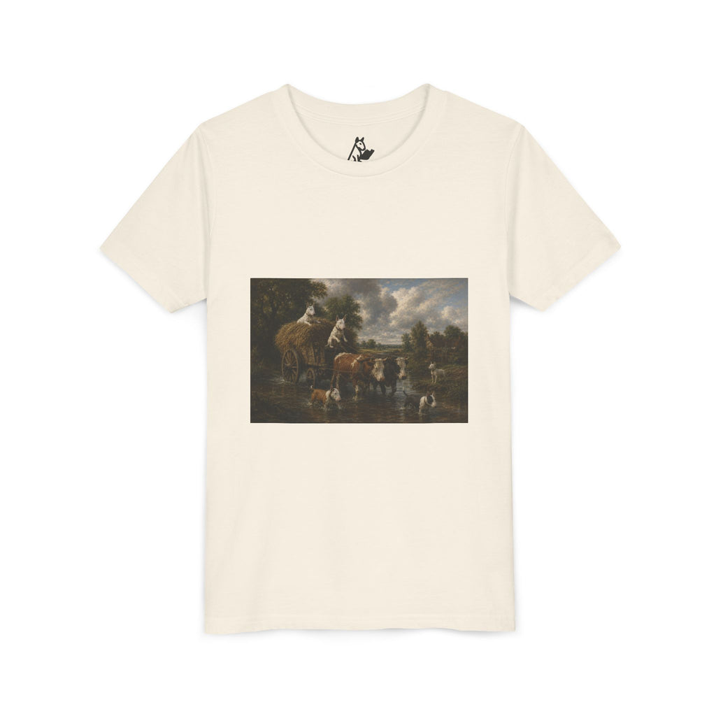 Bull Terrier The Hay Wain — after John Constable, 1821 | Youth Tee