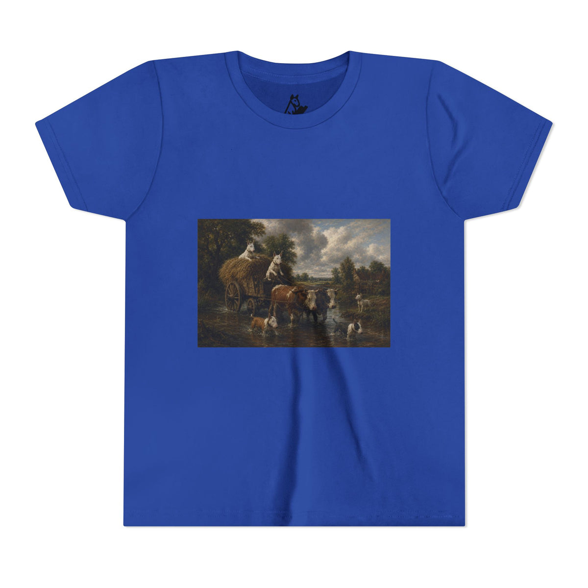 Bull Terrier The Hay Wain — after John Constable, 1821 | Youth Tee