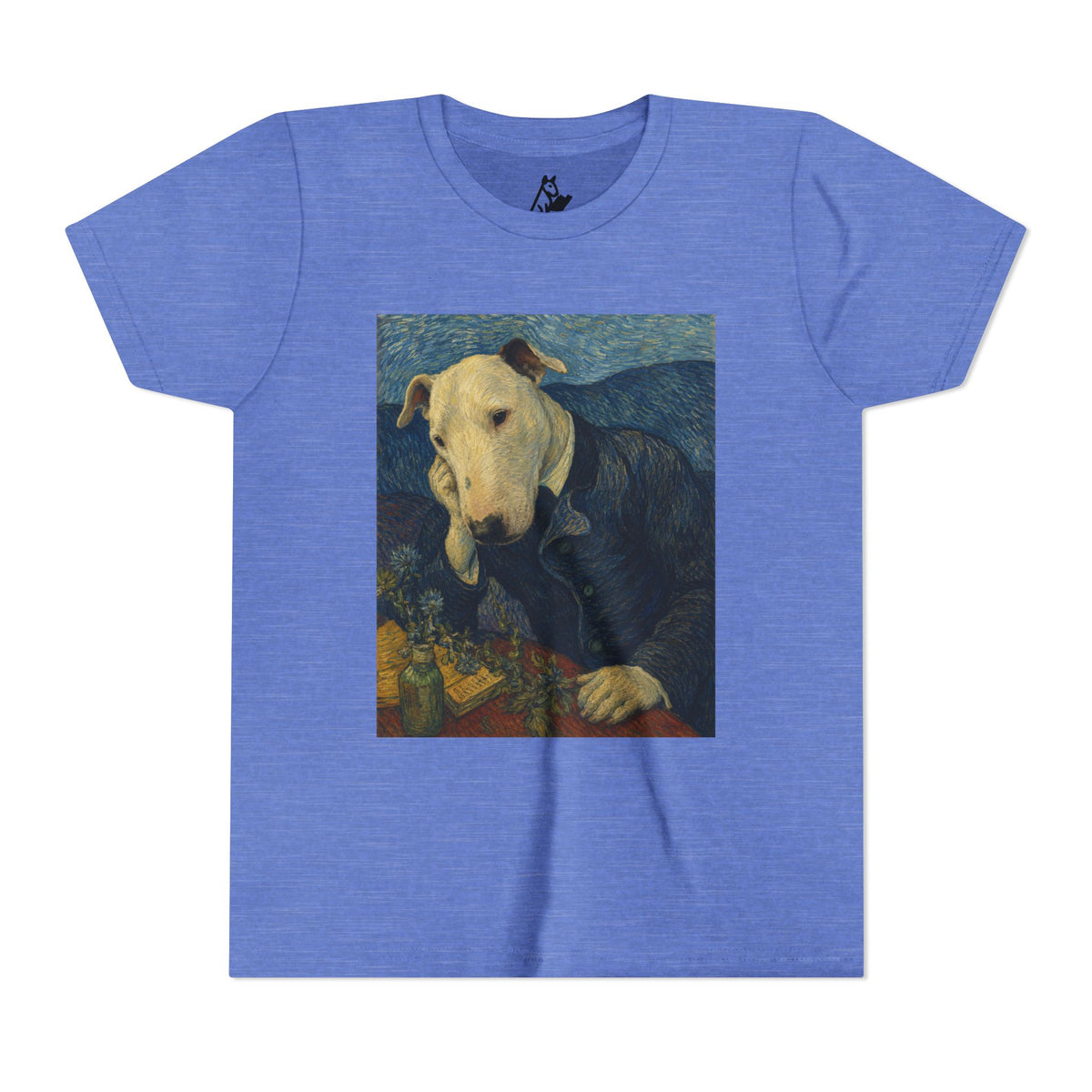 Bull Terrier Portrait of Doctor Gachet — after Vincent van Gogh, 1890 | Youth Tee