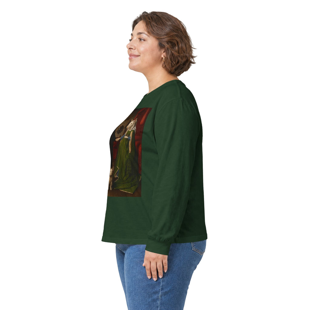 Bull Terrier The Arnolfini Portrait — after Jan van Eyck, 1434 | Long Sleeve