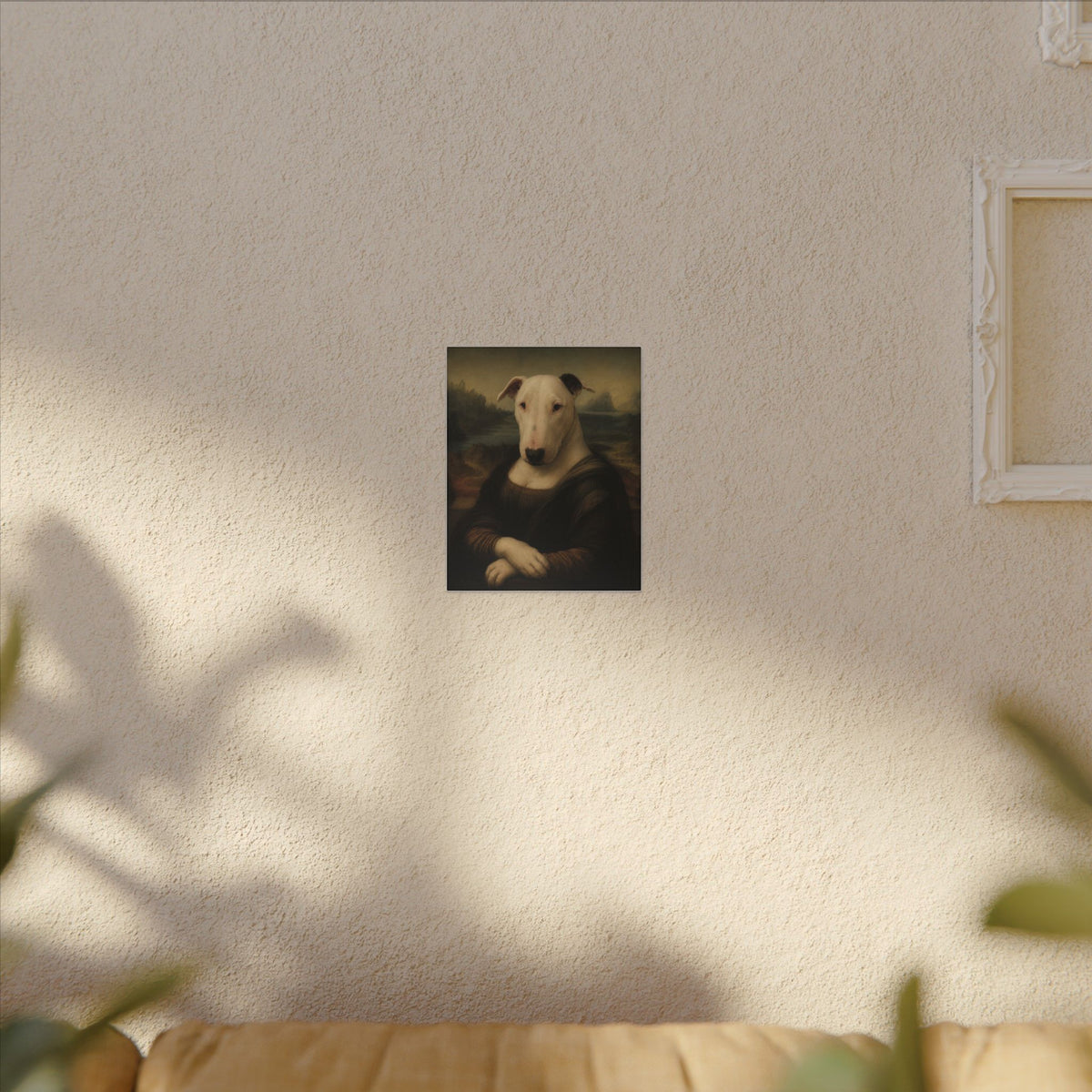 Bull Terrier Mona Lisa — after Leonardo da Vinci, c.1503 | Canvas