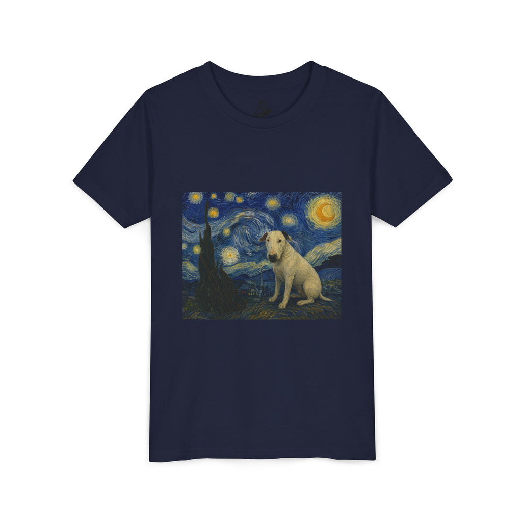 Bull Terrier The Starry Night — after Vincent van Gogh, 1889 | Youth Tee