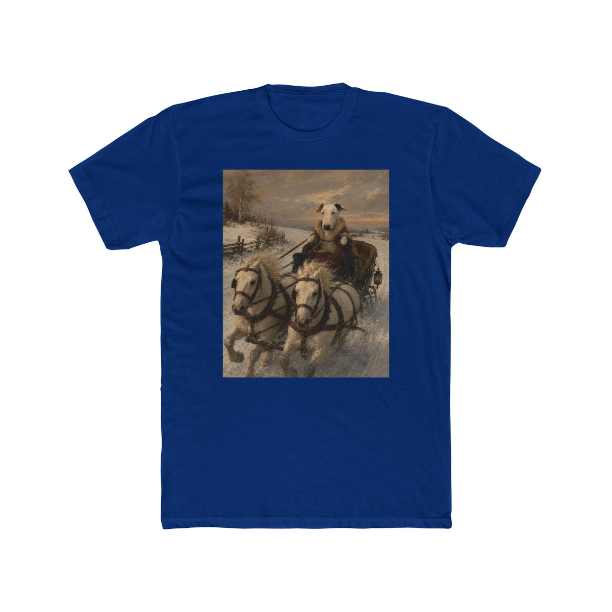 Bull Terrier Sleigh Ride — after Alfred Wierusz-Kowalski, c.1890 | Tee