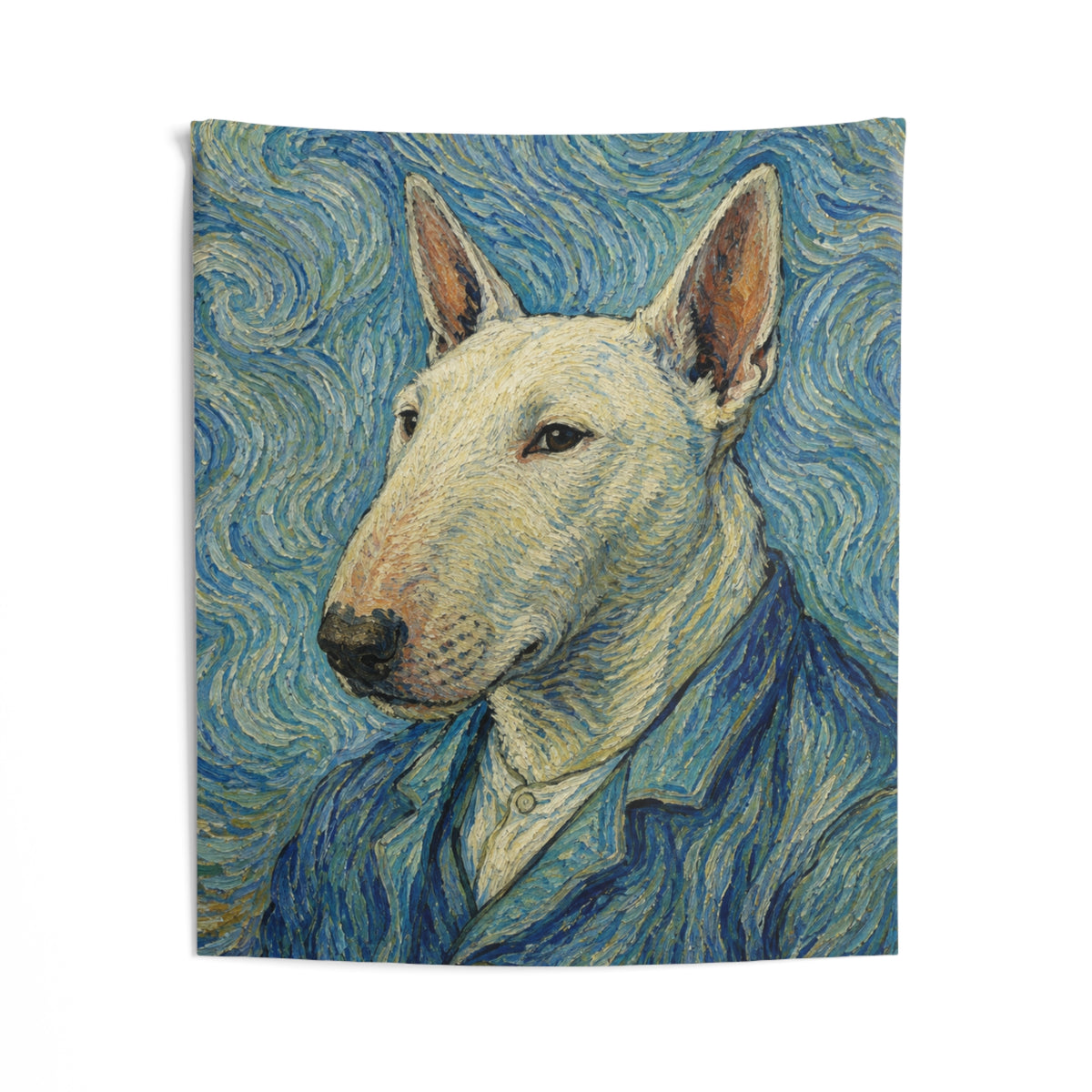 Bull Terrier Self-Portrait — after Vincent van Gogh, 1889 | Tapestry