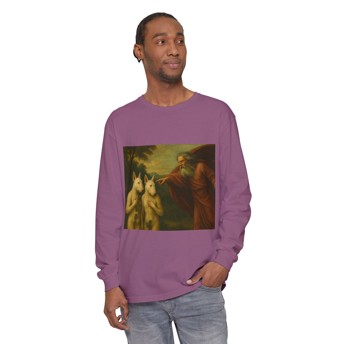 Bull Terrier The Rebuke of Adam and Eve — after Domenichino, 1626 | Long Sleeve