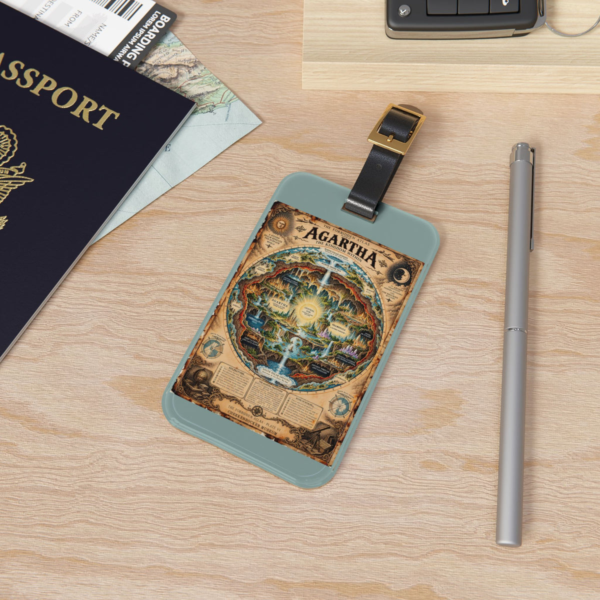 Agartha, The Forbidden Atlas Plate VI | Luggage Tag