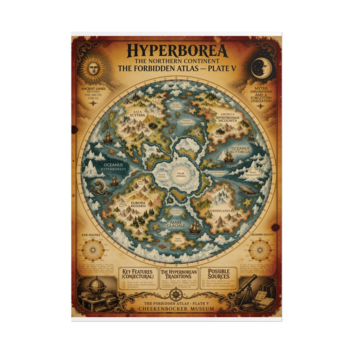 Hyperborea, The Forbidden Atlas Plate V | Poster