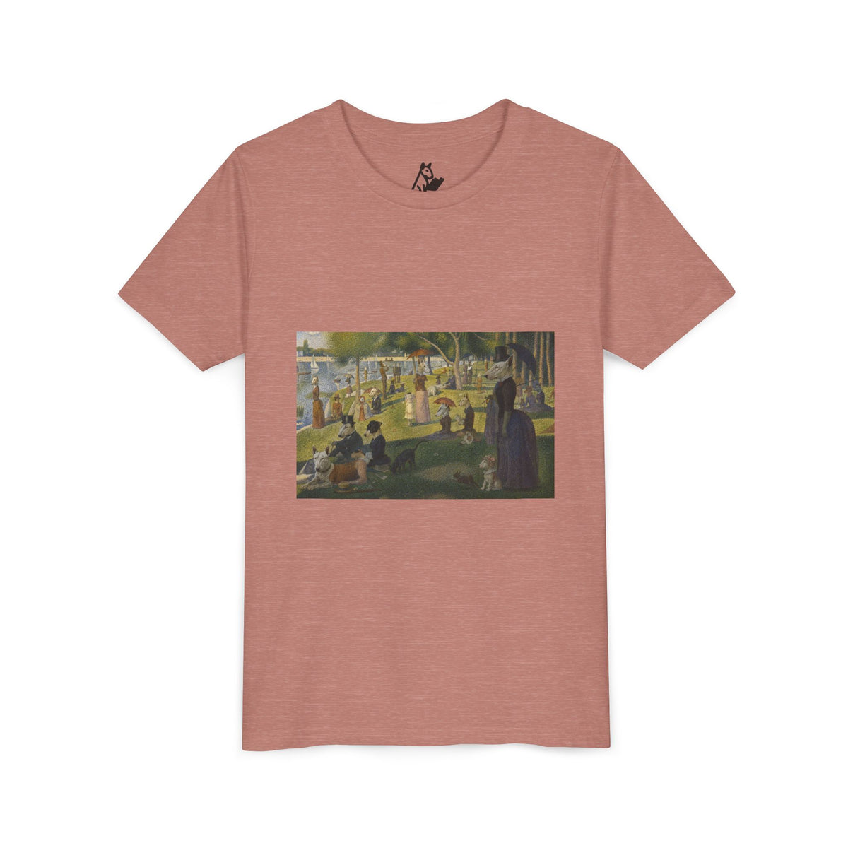 Bull Terrier A Sunday Afternoon on La Grande Jatte — after Georges Seurat, 1886 | Youth Tee