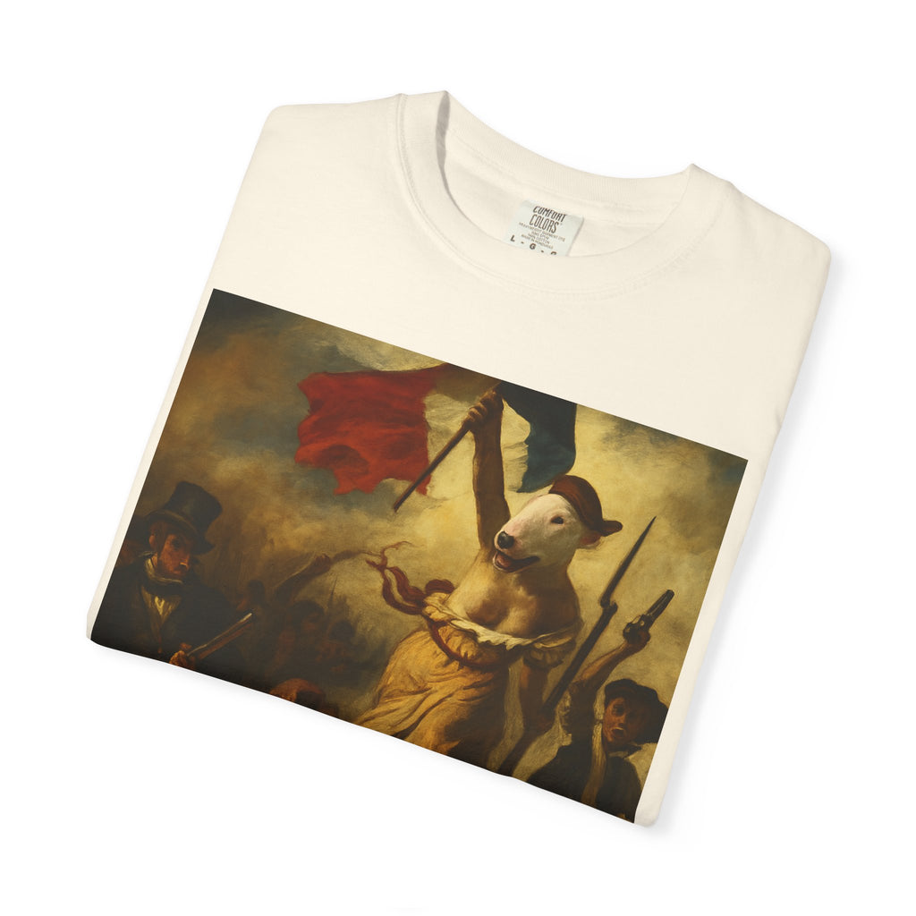 Bull Terrier Liberty Leading the People — after Eugene Delacroix, 1830 | Garment-Dyed Tee
