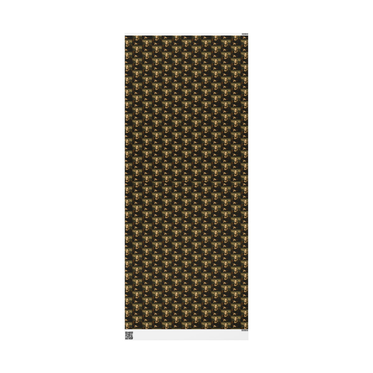 Bull Terrier Mona Lisa — after Leonardo da Vinci, c.1503 | Wrapping Paper
