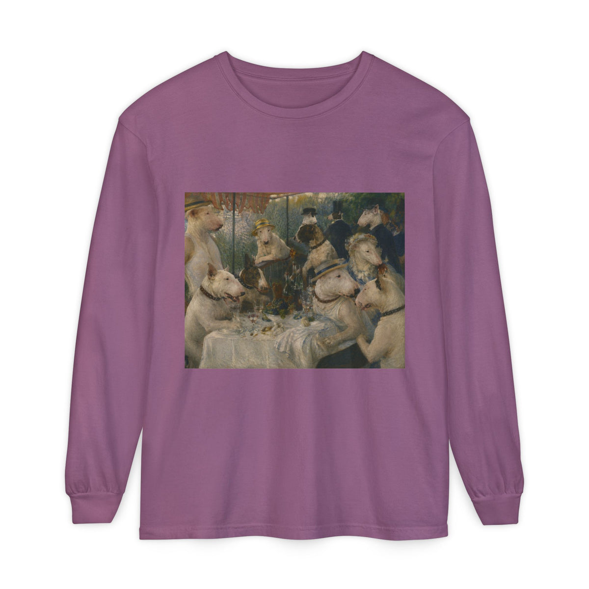 Bull Terrier Luncheon of the Boating Party — after Pierre-Auguste Renoir, 1881 | Long Sleeve