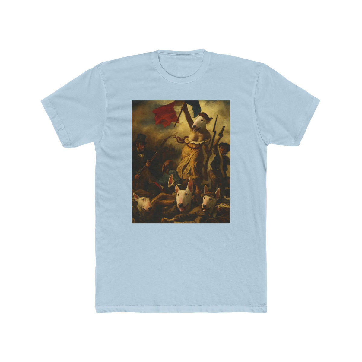 Bull Terrier Liberty Leading The People — after Eugene Delacroix, 1830 | Tee