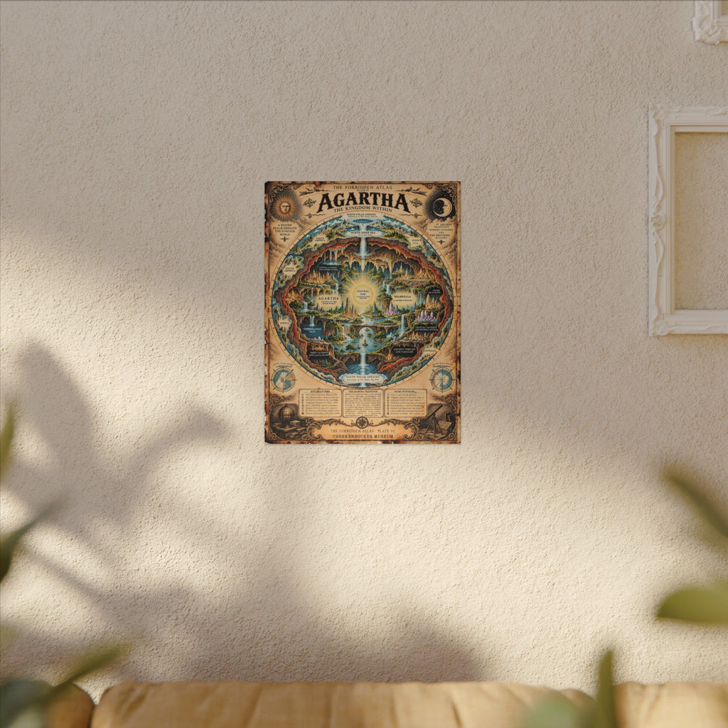 Agartha, The Forbidden Atlas Plate VI | Canvas