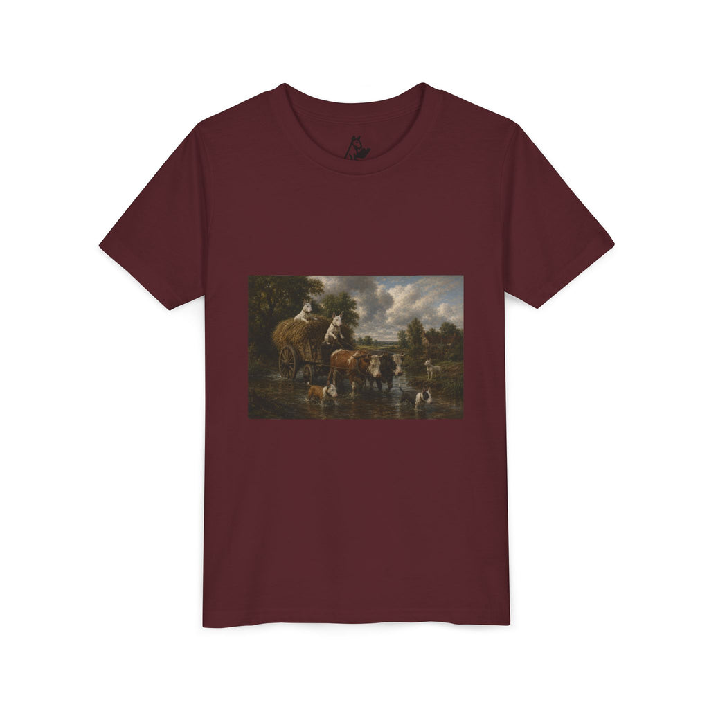 Bull Terrier The Hay Wain — after John Constable, 1821 | Youth Tee